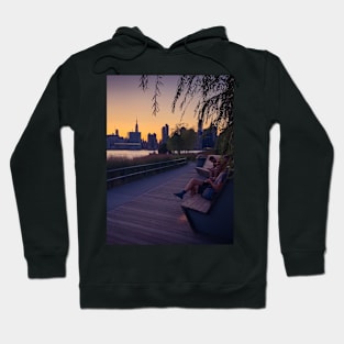 Long Island City Sunset NYC Hoodie